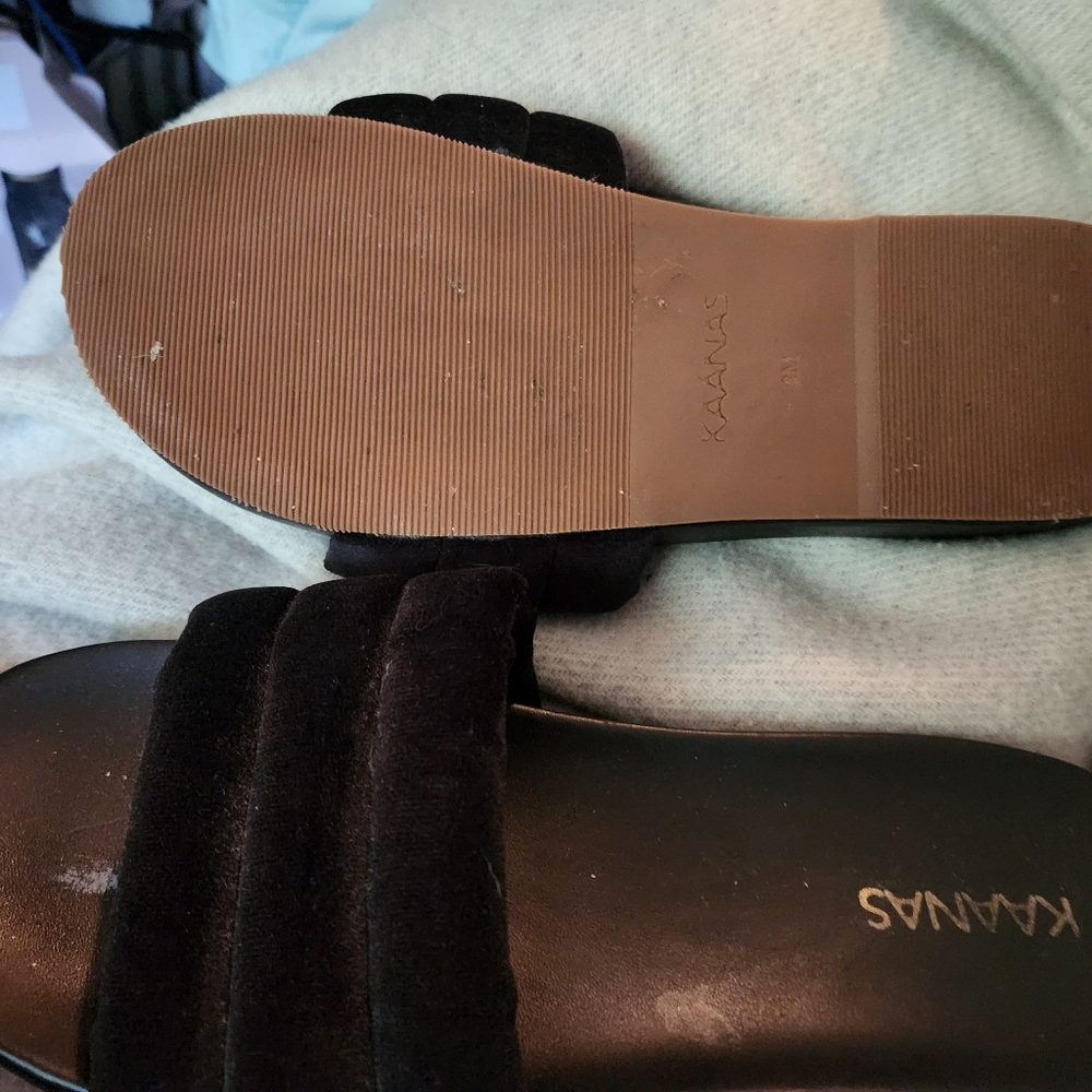 Kaanas Black Sandals for Women